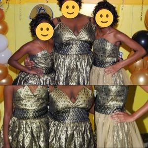 Custom made Black and Gold fleur de lis dresses